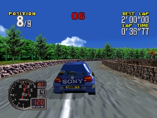 Rally Challenge 2000 (USA) In game screenshot